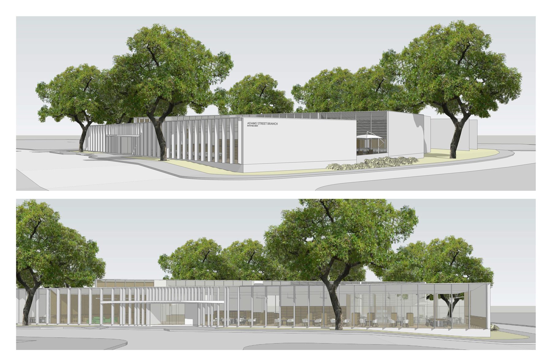 Adams Street Branch Library — Boston Public Library, Dorchester — with NADAAA