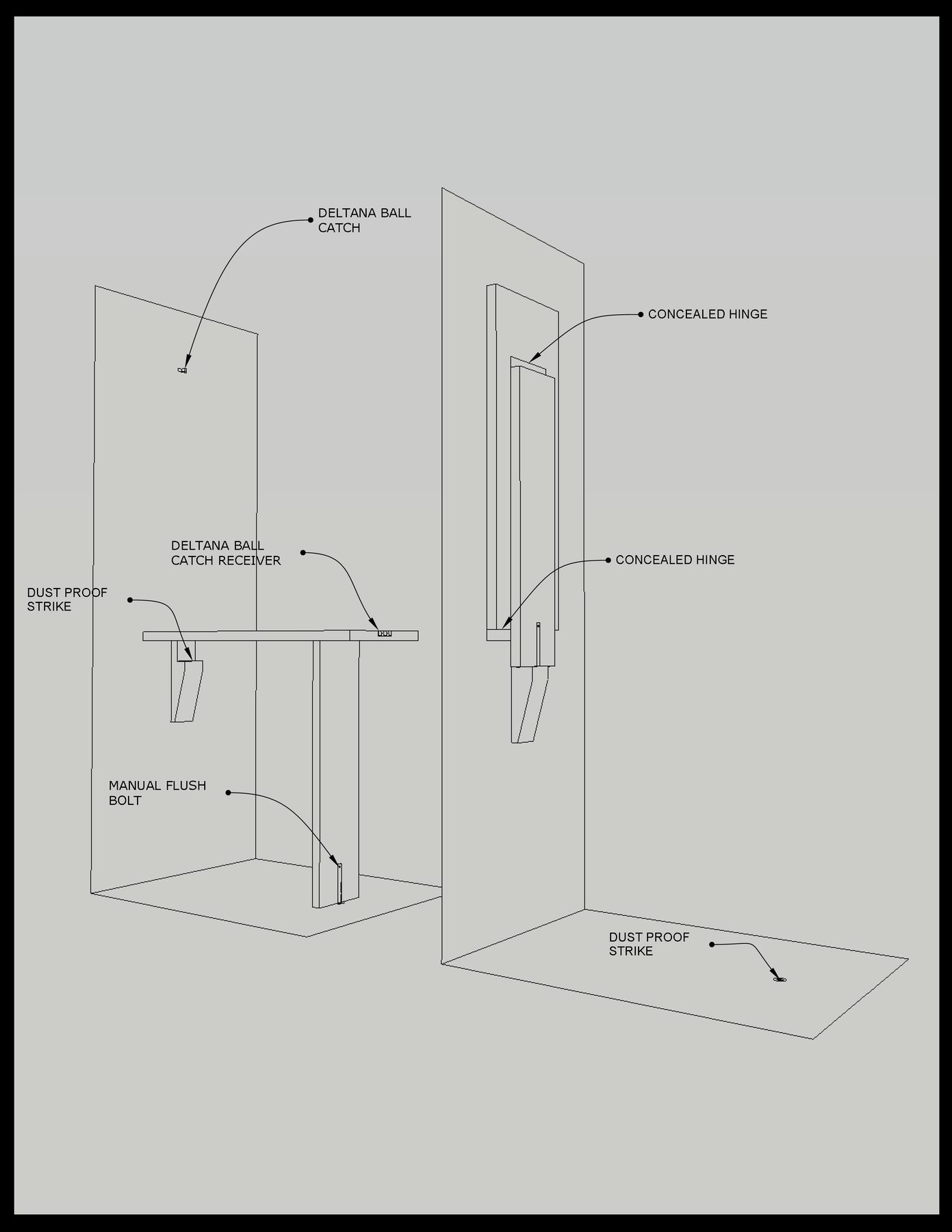 Wine cellar and folding table — Private residence