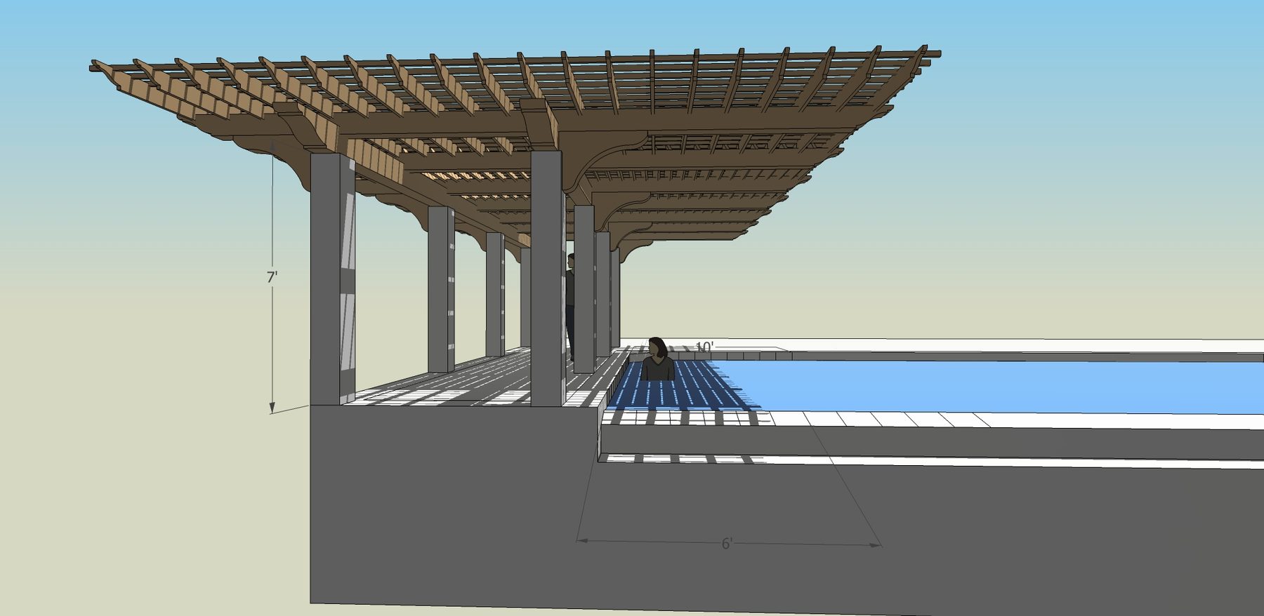 McGraw pool pavilion — Private residence